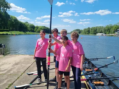 Tweede plaats bij het jaarlijkse Nationaal Schoolroei Kampioenschap
